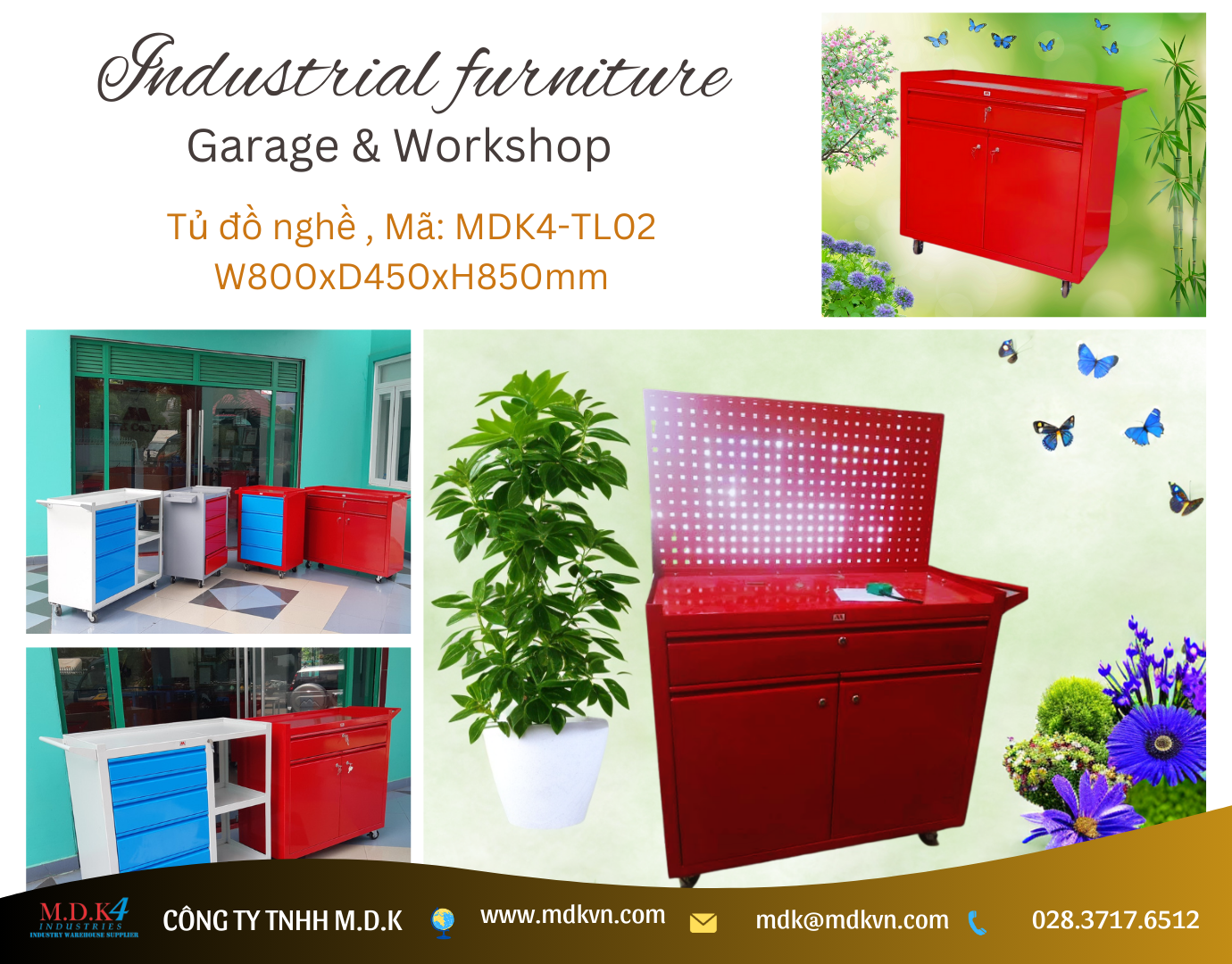 Tủ đựng đồ nghề. Mã MDK4-TL02-02